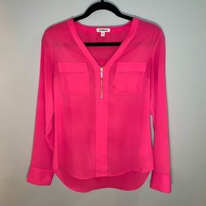 Express Slim Fit Portofino Blouse. Size Small